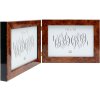 Deknudt Double Frame S46RG1 Burl Wood Look 2 Photos 13x18 cm Landscape Format