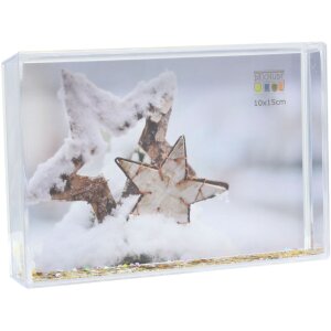 Deknudt Shaker Frame S66FD9 Golden Stars 10x15 cm