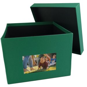 HNFD XL Photo Box Kandra 700 photos 15x20 cm fir green ribbed