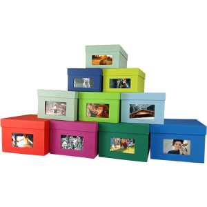 HNFD XL Photo Box Kandra 700 photos 15x20 cm fir green ribbed