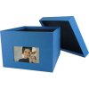 HNFD XL Photo Box Kandra 700 photos 15x20 cm steel blue ribbed