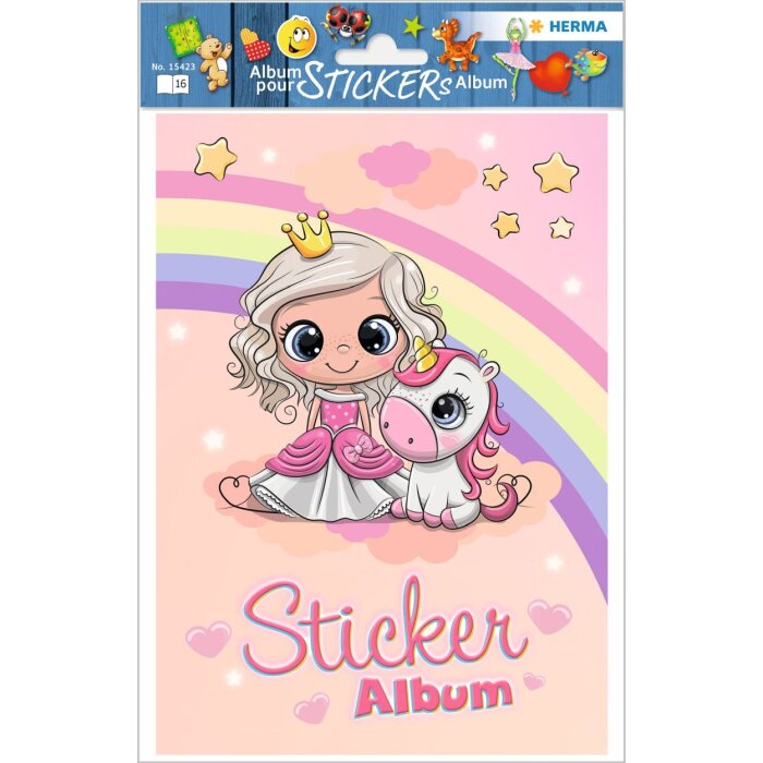 HERMA Sticker scrapbook for kids, A5, "Princess Sweetie" (16 pages, blank)