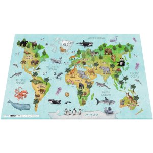 HERMA desk pad 550 x 350 mm, world map