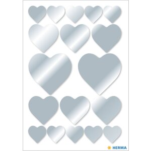 HERMA Sticker Heart Silver