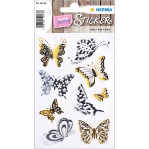 HERMA Creative Stickers Butterflies Gold and Silver Foil