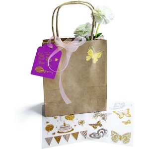 HERMA Creative Stickers Butterflies Gold and Silver Foil