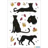 HERMA Black Panther Sticker with precious gold embossing