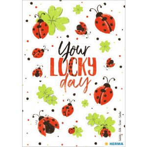 HERMA Sticker your lucky Day - glossy silk