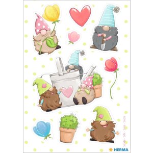 HERMA Garden Gnomes Sticker - glossy silk