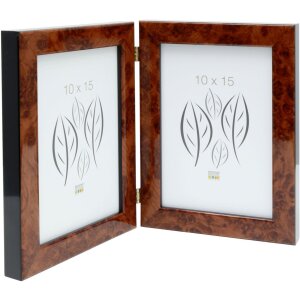 Deknudt double frame S46RG1 root wood look 2 photos 10x15...