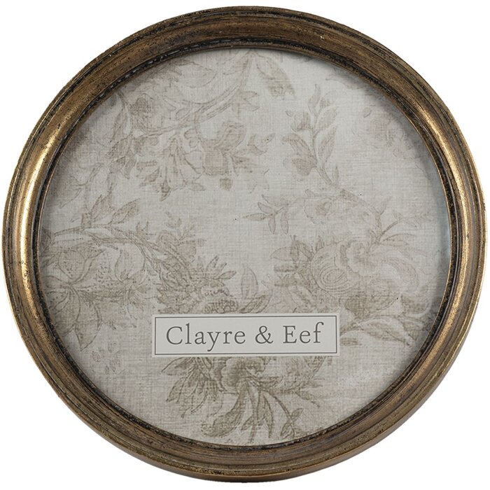 Clayre & Eef Photo Frame 2F0851 brown Ø 27x3 cm - Ø 22 cm