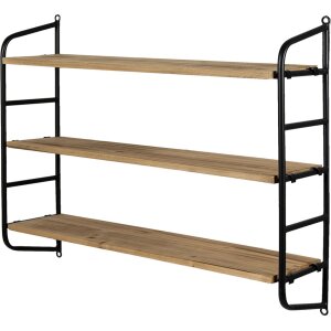 Clayre & Eef wall shelf 50610 brown 60x15x50 cm