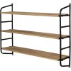 Clayre & Eef wall shelf 50610 brown 60x15x50 cm