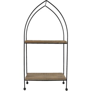 Clayre & Eef Iron Shelf with Wood 50620 brown...