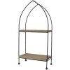 Clayre & Eef Iron Shelf with Wood 50620 brown 27x14x57 cm