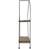 Clayre & Eef Iron Shelf with Wood 50620 brown 27x14x57 cm