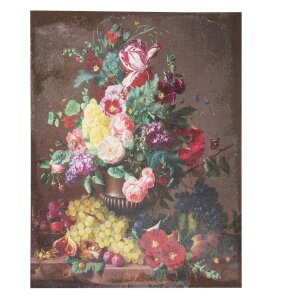 Clayre & Eef Mural with Flowers and Fruits 60x3x80 cm...