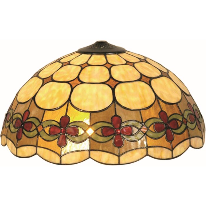 LumiLamp 5LL-5427 Lampshade Tiffany Ø 50 cm Beige, Red