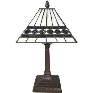 LumiLamp 5LL-6107 Table Lamp Tiffany 20x20x34 cm E14-max 1x25W Beige