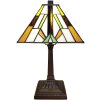 LumiLamp 5LL-6109 Table Lamp Tiffany 20x20x34 cm E14-max 1x25W Brown