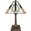 LumiLamp 5LL-6109 Table Lamp Tiffany 20x20x34 cm E14-max 1x25W Brown