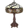 LumiLamp 5ll-6136 Table lamp Tiffany ø 38x57 cm E27-max 2x60W Brown