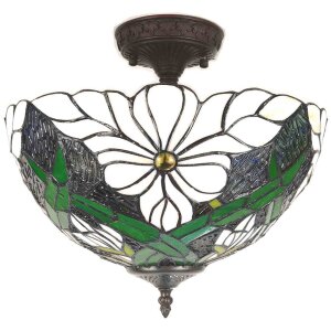 LumiLamp 5LL-6139 Ceiling lamp Tiffany Ø 36x35 cm...