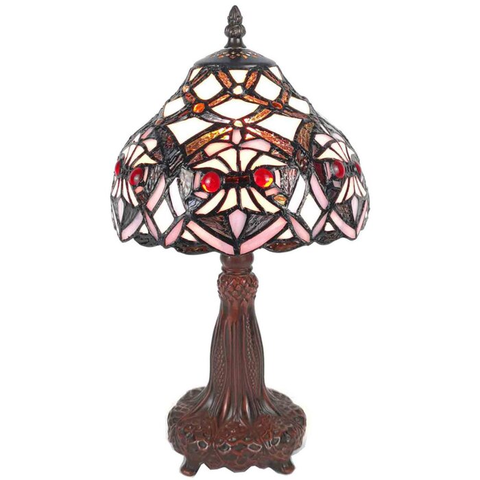 LumiLamp 5LL-6141 Table Lamp Tiffany Ø 20x37 cm E14-max 1x25W Violet