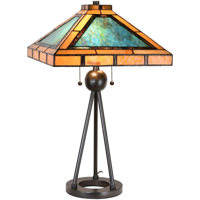 LumiLamp 5LL-6164 Table Lamp Tiffany 61x61x73 cm E27-max 2x60W Green, Brown