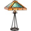 LumiLamp 5LL-6164 Table Lamp Tiffany 61x61x73 cm E27-max 2x60W Green, Brown