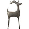 Clayre & Eef 5y0921 Christmas decoration statue reindeer gray 45x15x79 cm