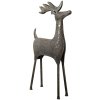 Clayre & Eef 5y0921 Christmas decoration statue reindeer gray 45x15x79 cm