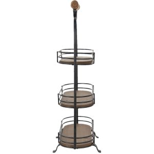 Clayre & Eef 5y0962 Etagere 3 tiers Black, Brown 31x16x51 cm