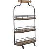 Clayre & Eef 5y0962 Etagere 3 tiers Black, Brown 31x16x51 cm