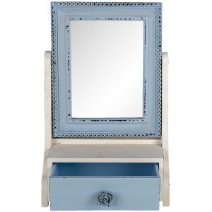 Clayre & Eef 62s242 Standing mirror blue 25x14x38 cm