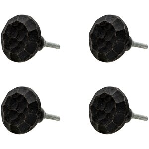 Clayre & Eef 64896 Door knob set of 4 black ø...