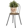 Clayre & Eef 64942 Plant table Brown 23x22x45 cm