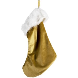 Clayre & Eef 64957 Christmas stocking deco Brown 30x1x45 cm