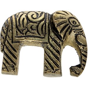 Clayre & Eef 64987 Door knob elephant gold colored...