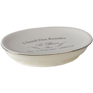 Clayre & Eef 6ce1235 Soap Dish White 14x10x3 cm