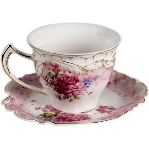 Clayre & Eef 6ce1270 Coffee cup with saucer white,...