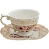 Clayre & Eef 6ce1271 Coffee cup with saucer Pink, Beige 200 ml