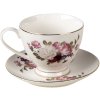 Clayre & Eef 6ce1290 Coffee cup with saucer white 200 ml