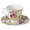 Clayre & Eef 6ce1293 Coffee cup with saucer white 200 ml