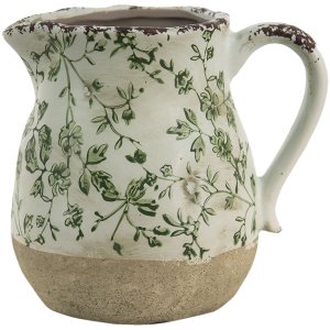 Clayre & Eef 6ce1386m Decorative Jug Green, White...