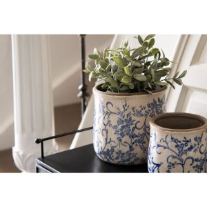 Clayre & Eef 6ce1396l Flower pot for indoor Blue,...