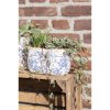 Clayre & Eef 6ce1398l Flower pot for indoor Blue, White 22x12x13 cm