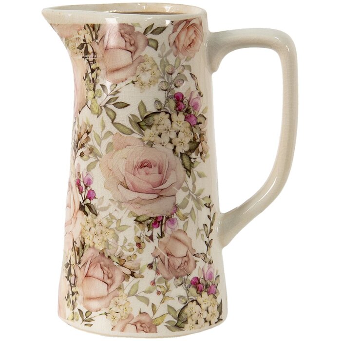 Clayre & Eef 6ce1413l Decorative pitcher pink 20x13x25 cm