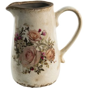 Clayre & Eef 6ce1420 Decorative pitcher Pink, Beige...