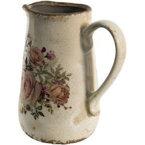 Clayre & Eef 6ce1420 Decorative pitcher Pink, Beige...